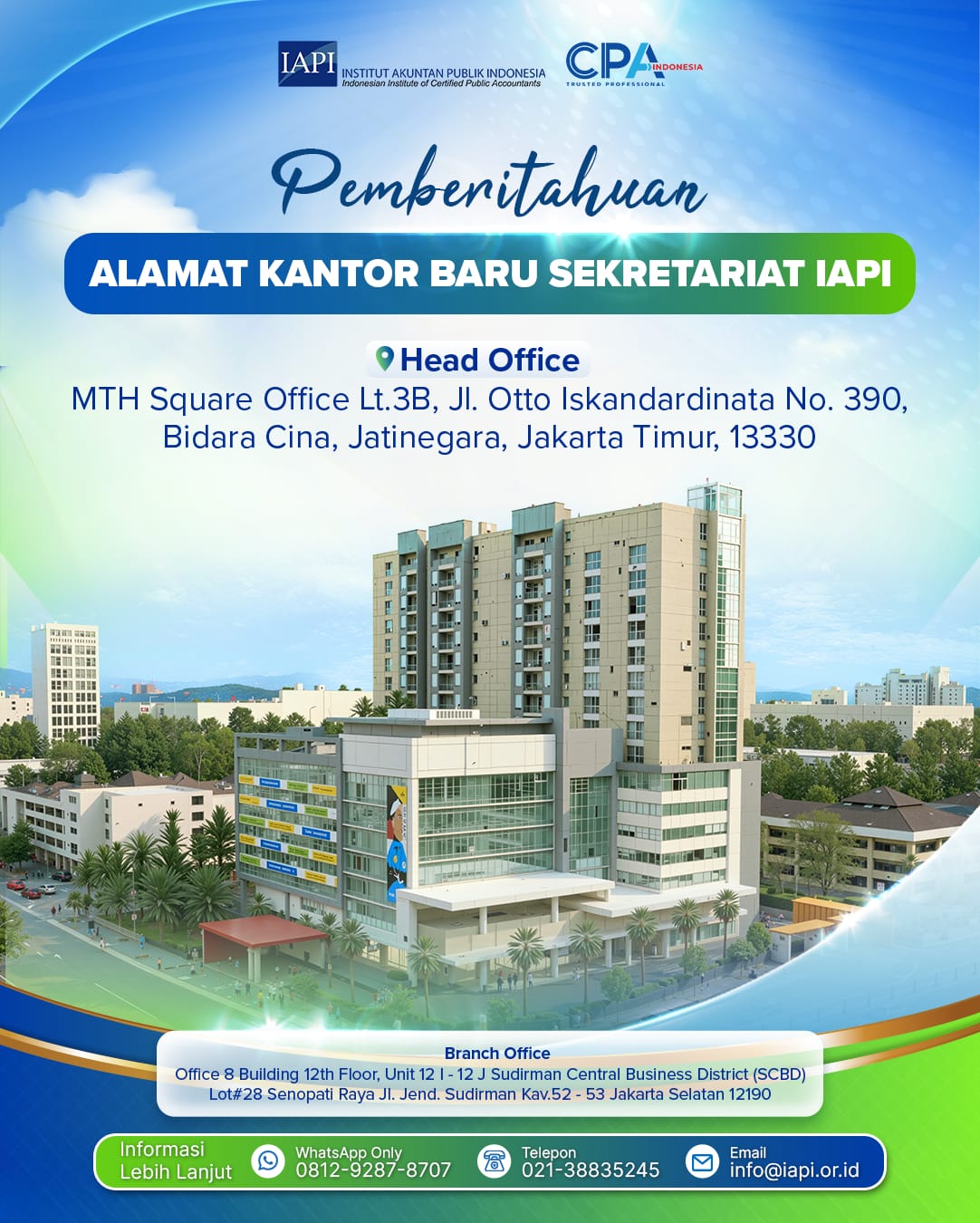 Alamat Baru Sekretariat IAPI